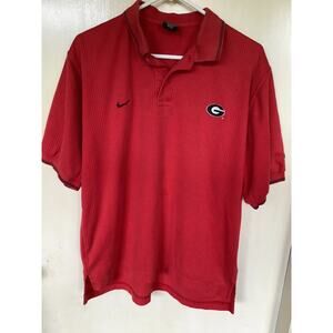 Nike Team Georgia Polo Shirt Size Medium Georgia Bulldog Dri Fit